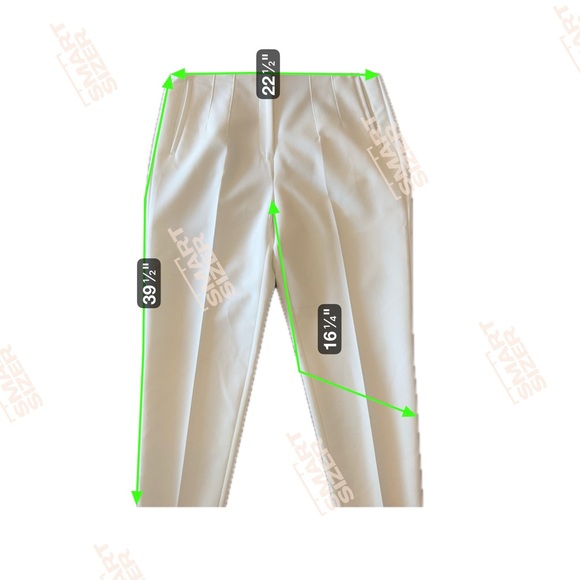 Zara white Classic wide leg  Trousers size large - Picture 8 of 8